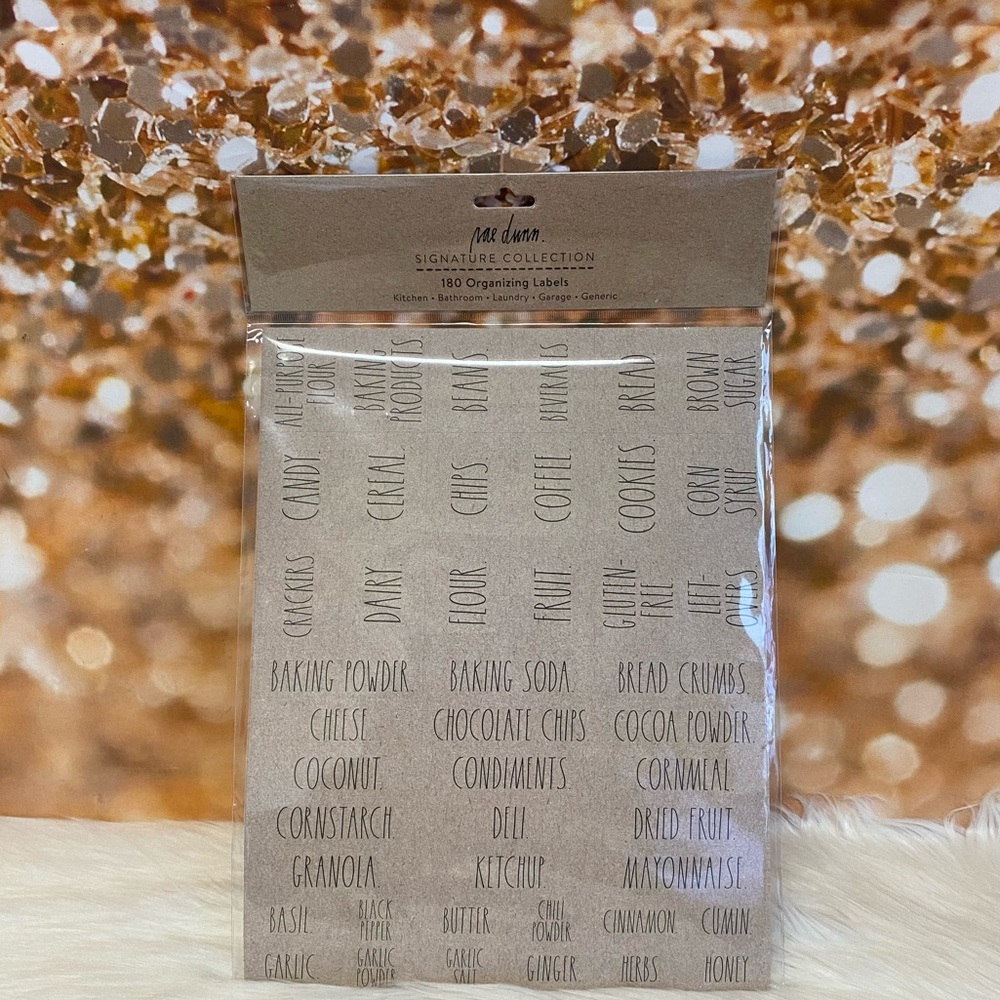 Rae Dunn 180 Organizing Labels, Kitchen, Bathroom, Laundry, Garage, and Generic